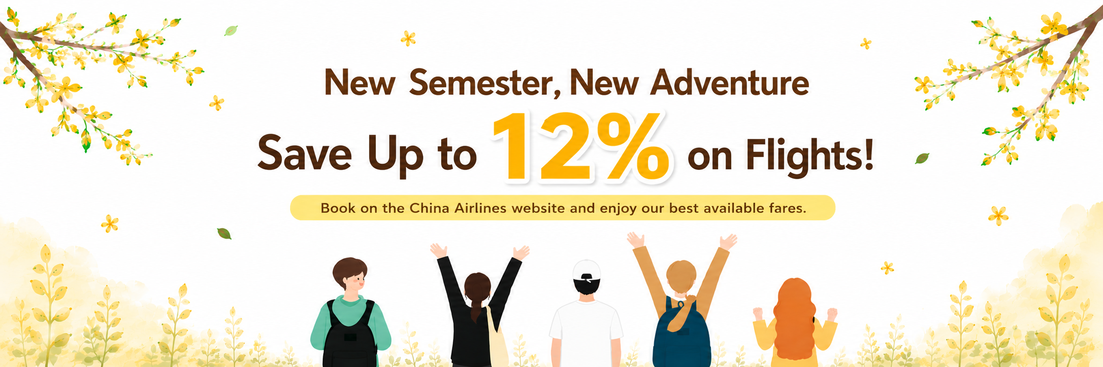 New Semester, New Adventure - Save Up to 12% on Flights